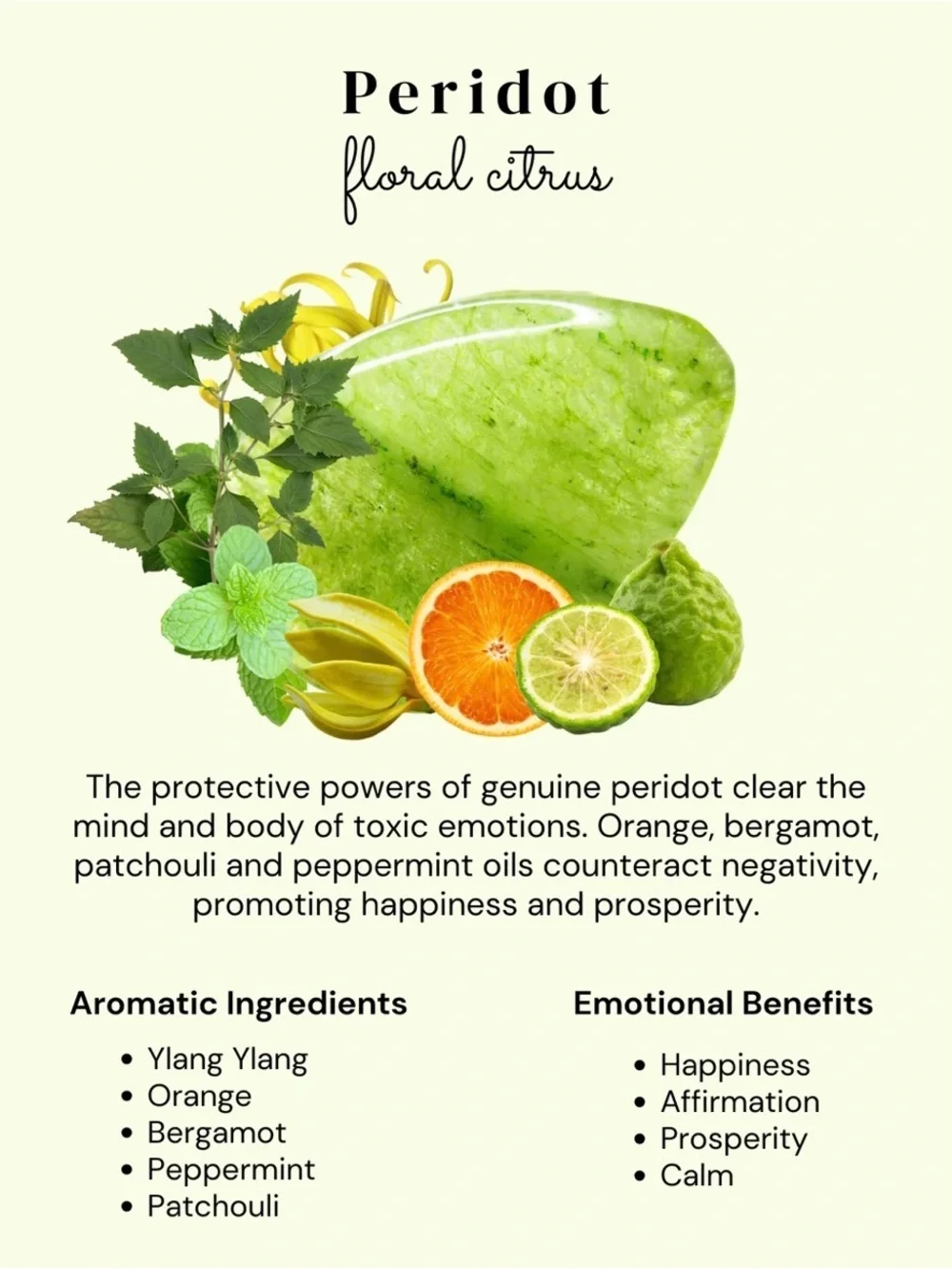 Honeybee Gardens Peridot Gemstone Infused Body Oil – Light Green